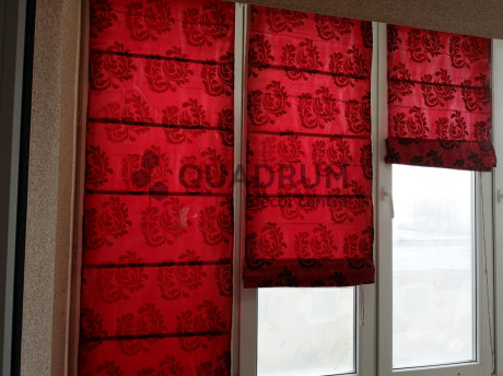 Римська штора дверна Mardom, фактурна тканина Бордо 90х220 см