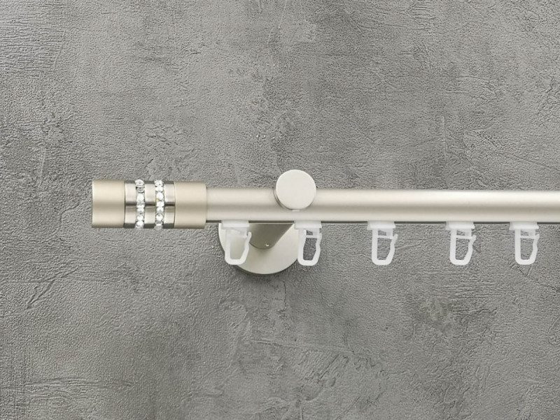 Карниз Quadrum Енігма 240 см одинарний Сатин універсальний 19 мм імпресійна