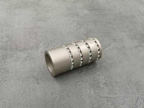 Карниз Quadrum Барамела 160 см одинарний Сатин відкритий 25 мм рифлена (кільця з гачками)