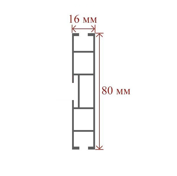 профіль Топлайн сталь матова (нарізний)