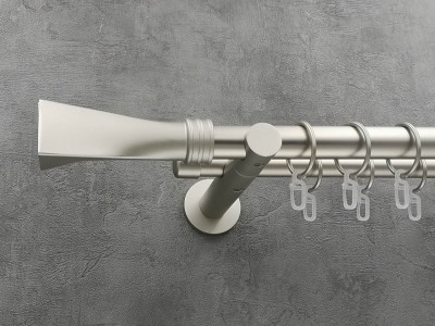 Карниз Quadrum Свінг 160 см подвійний Сатин універсальний 25/19 мм гладка (кільця з гачками)