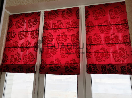 Римська штора Mardom, фактурна тканина Бордо 180х180 см