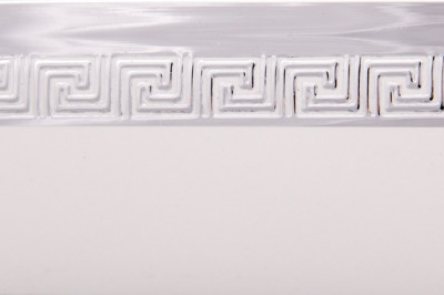 Декоративна накладка для пластикового карниза КС (ОМ) меандр срібло