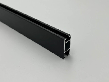 Карниз Quadrum Square line Заглушка 120 см потрійний чорний матовий (тримач 11-14-17 см)