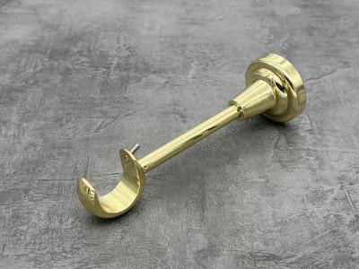 Тримач одинарний відкритий 25мм золото