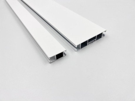 Карниз Quadrum Top line заглушка 120 см подвійний Білий (тримач 18 см)