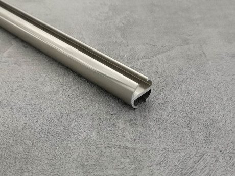 Карниз Quadrum Бісет 200 см подвійний сталь універсальний 25/19 мм гладка/імпресійна (кільця з гачками)