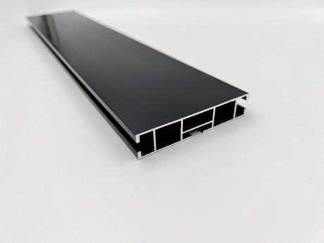 Карниз Quadrum Top line заглушка 210 см одинарний Чорний глянець (тримач 8 см)