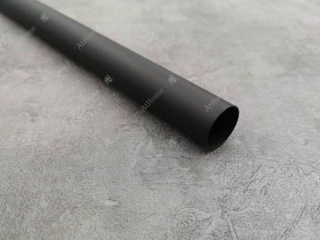 Карниз Quadrum Заглушка 300 см подвійний чорний матовий ретро 25/19 мм гладка (кільця з гачками)