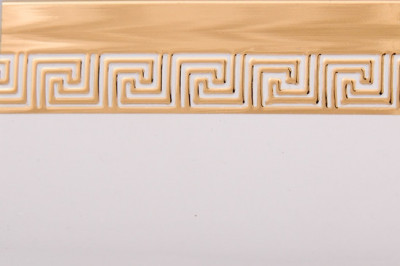 Декоративна накладка для пластикового карниза КС (ОМ) меандр золото