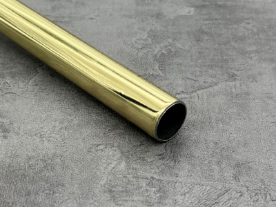Труба гладка 2.4 м 25мм золото