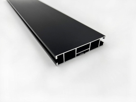 Карниз Quadrum Top line заглушка 210 см одинарний Чорний матовий (тримач 8 см)