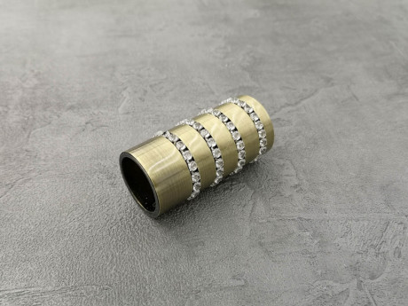 Карниз Quadrum Барамела 300 см одинарний Антик ретро 25 мм рифлена (кільця з гачками)