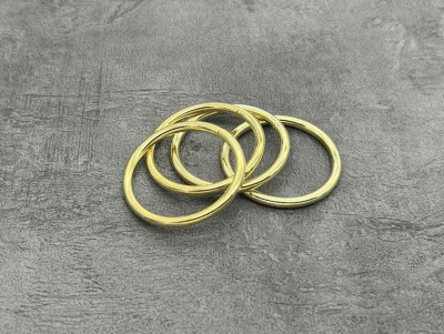 Кільце металеве 19мм золото