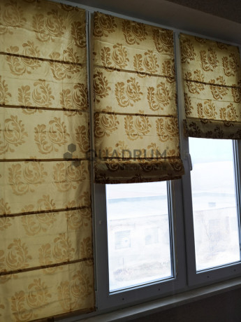 Римська штора дверна Mardom, фактурна тканина золото 90х220 см