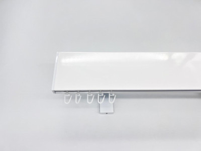Карниз Quadrum Top line заглушка 120 см одинарний Білий (тримач 8 см)