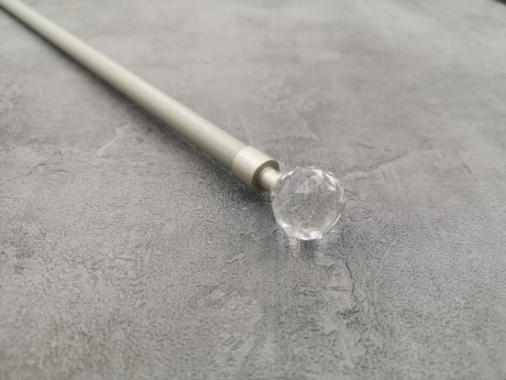 Карниз міні Marcin Dekor Куля кристал 120-200 см Сатин Ø 10/8 мм