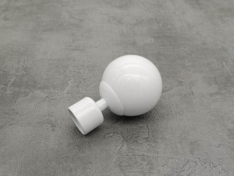 Карниз Quadrum Куля 160 см одинарний білий ретро 25 мм гладка (кільця з гачками)