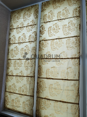 Римська штора дверна Mardom, фактурна тканина золото 90х220 см