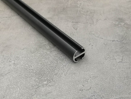 Карниз Quadrum Арезо 300 см одинарний чорний матовий універсальний 19 мм імпресійна