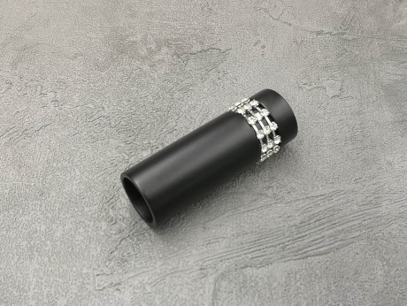 Карниз Quadrum Хантос 200 см одинарний чорний матовий універсальний 19 мм гладка (кільця з гачками)